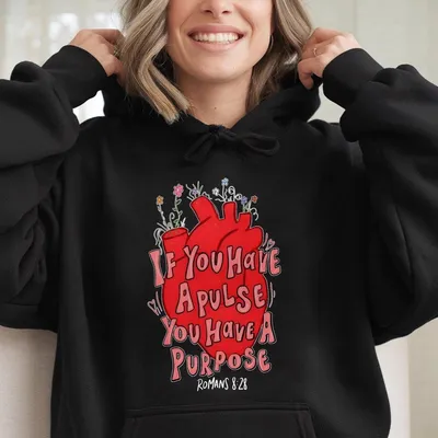 If You Have Apulse You Have A Purpose Jesus Hoodie, Christian Hoodie Vintage I Love Jesus Hoodie, Jesus Design 2025