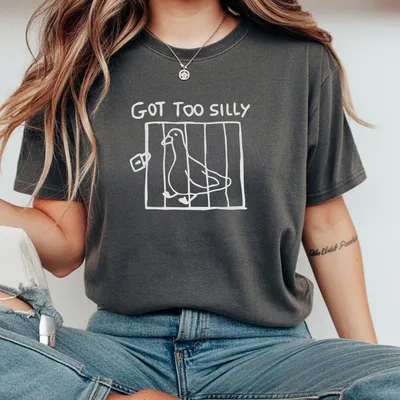 Got Too Silly Unisex T-Shirt Meme T-Shirt Funny T-Shirt Silly Goose