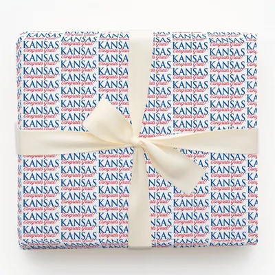 Congrats Kansas Grad - Gift Wrap for Christmas, Holidays Wrapping Paper, Christmas Wrapping Paper