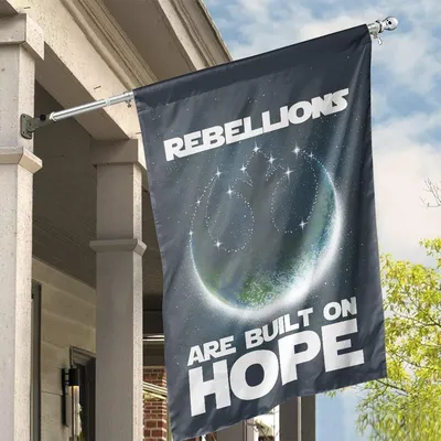 Rebellions Are Built On Hope Star Wars Pride Jedi Resistance Galaxy’S Edge Flag, House Flag Decoration Vertical House Flag