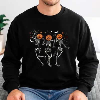 Skeleton Halloween Sweatshirt Sweatshirt Sweatshirt Pumpkin Halloween Sweatshirt Pumpkin Sweatshirt Fall Sweatshirt Spooky Season