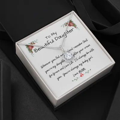 Dear Daughter Necklace - Daughter Mother's Day Gift - To My Daughter Necklace From Mom Dad - Grown Up Daughter Gift From Mom - Gift For Daughter From Dad Mom - Daughters Birthday Gift - Gift For Daughter From Dad, Daughter Father Necklace