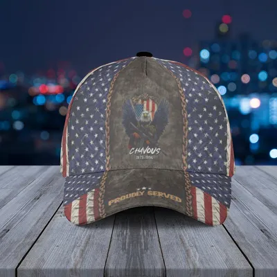 Baseball Cap Proudly Served Usa Eagle, Patriotic Military Veteran Hat Baseball Cap