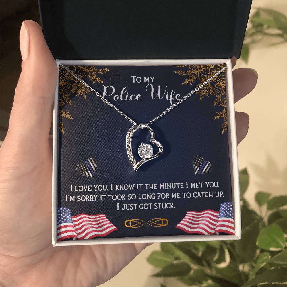 I Love You To My Police Wife Necklace - Forever Love Necklace