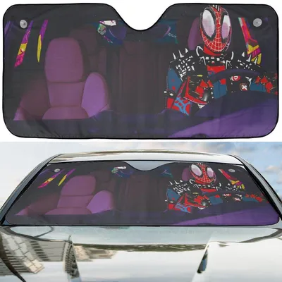 Spider-Punk Spider Man Across The Spider-Verse Car Windshield Sun Shade Car Sunshade