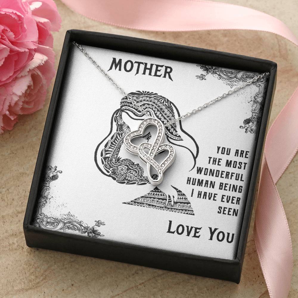 Mother's Day Best Gift Double Hearts Necklace