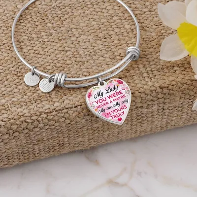 Heart Pendant with Luxury Bangle Gift for My Lady Heart Bangle