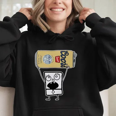 Funny Coors Banquet Beer Hoodie,Cartoon Beer Can Graphic Hoodie For Men And Women,Unisex Party Hoodie