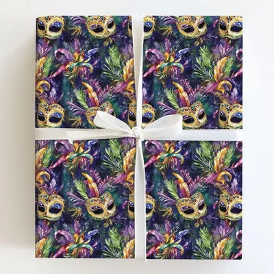 Feather Festive - Gift Wrap for Christmas, Holidays Wrapping Paper, Christmas Wrapping Paper