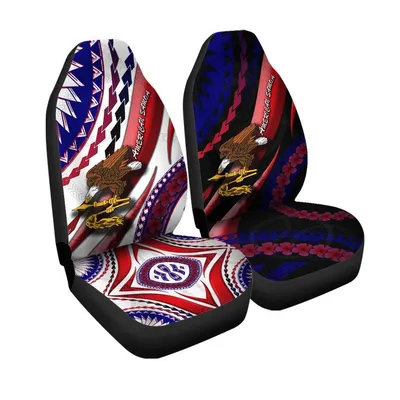 American Samoa Car Seat Cover Artsy Style
