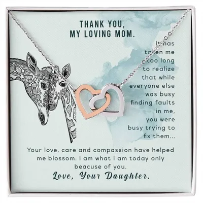 Mothers Day Gift From Daughter Son - Mother Necklace Gifts For Mom Mom Necklace Interlocking Hearts Interlocking Hearts Necklace