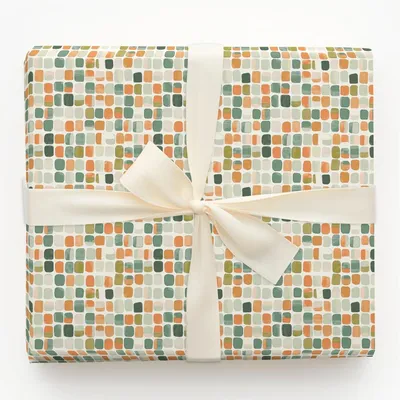 Green Mosaic - Gift Wrap for Christmas, Holidays Wrapping Paper, Christmas Wrapping Paper