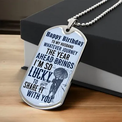Gift For Husband - Army Tag Necklace, Dog Tag