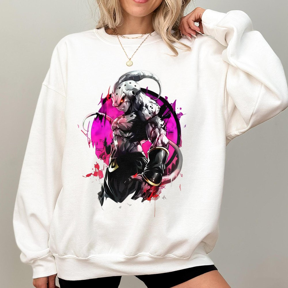 80s 90s Dragon Ball Dbz Kid Buu Majin Buu Singleet Musclee Men S Graphic Sweatshirt Fits Anime Men Gifts
