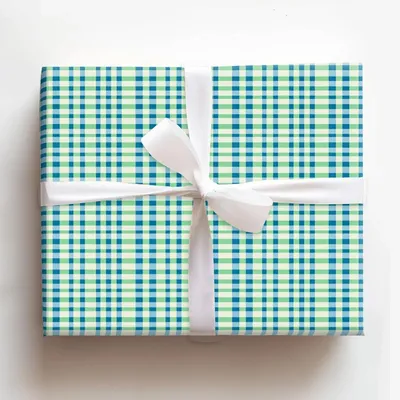 Spring Time Check - Gift Wrap for Christmas, Holidays Wrapping Paper, Christmas Wrapping Paper