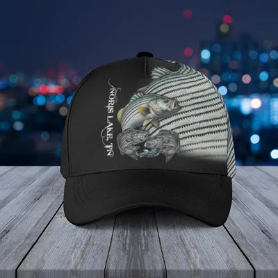 Baseball Cap Striped Bass Maryland, Custom Fishing State Pride Hat Baseball Cap