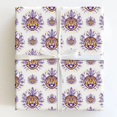 Tiger Snowflake - Gift Wrap for Christmas, Holidays Wrapping Paper, Christmas Wrapping Paper