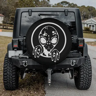 Spare Tire Cover, Alien Spare Tire Cover, Tire Cover Ufo, Car Accessories, Accessories Aliens Spare Tire Cover