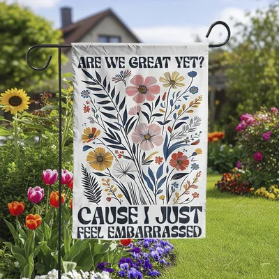 Are We Great Yet,Flag, Anti,President, Resist Fascism, Activist Gift, Lgbtq+ Pride, Feminism, Social Justice, Reproductive Lgbt Rights Flag Vertical Garden Flag