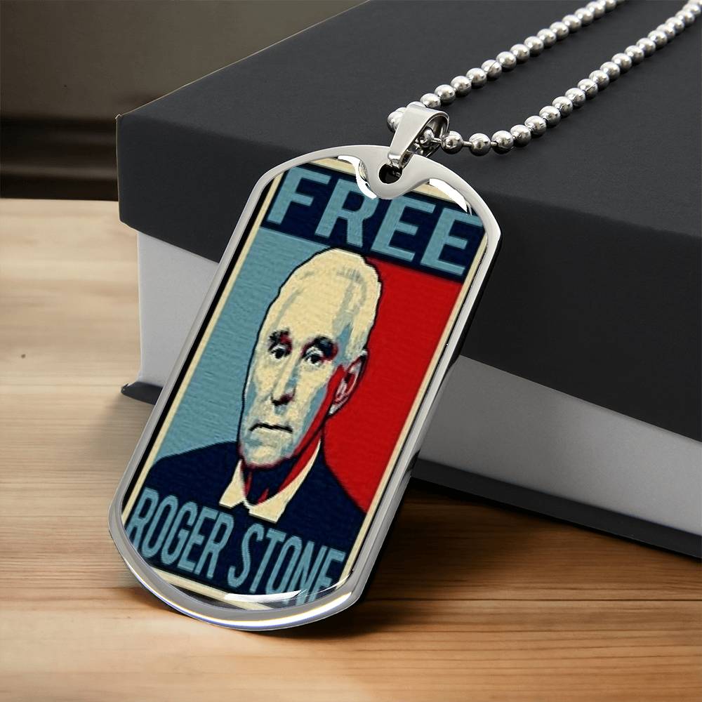Free Roger Stone - Army Tag Necklace, Dog Tag