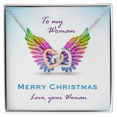 To My Woman Interlocking Hearts Necklace