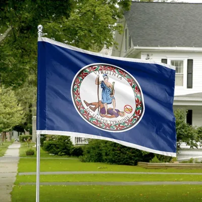Virginia State Flag Parody , Sic Semper Tyrannis Historical Design Freedom And Protest Themed Horizontal House Banner Decorative Outdoor Flag Horizontal House Flag