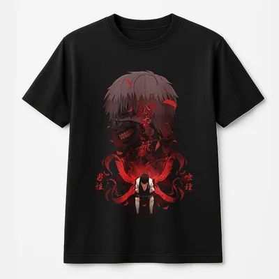 Tokyo Ghoul Anime T-Shirt Ken Kaneki Blood Design Dark Red And Black Graphic Tokyo Ghoul Fans Apparel Unisex Streetwear