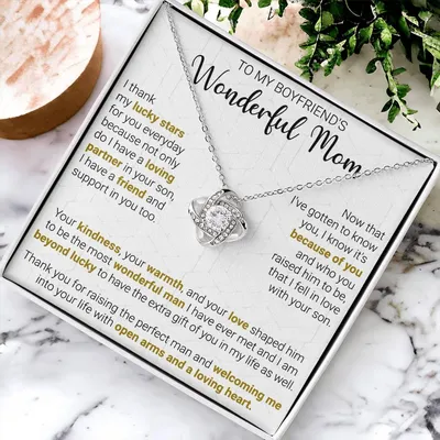 Gift For Boyfriend's Mom - Lucky Stars - Love Knot Love Knot Necklace