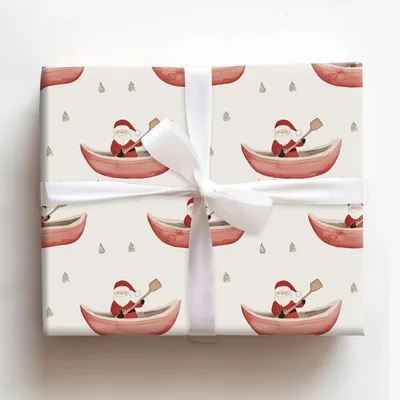 Merry Row and Go - Gift Wrap for Christmas, Holidays Wrapping Paper, Christmas Wrapping Paper