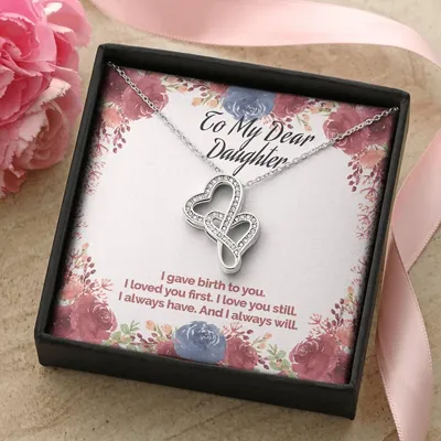 Mother's Love Necklace Double Hearts Necklace