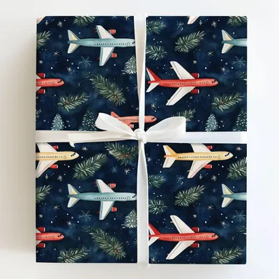 Racing Santa - Gift Wrap for Christmas, Holidays Wrapping Paper, Christmas Wrapping Paper
