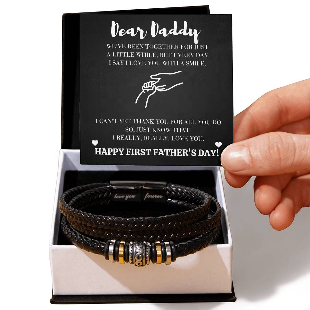 Happy First Father's Day Bracelet - Love You Forever Bracelet