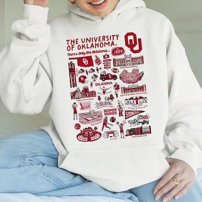 Ncaa The University Of Oklahoma Artwork Hoodie Oklahoma Sooners Campus Legacy Hoodie College Spirit Apparel For Game Day