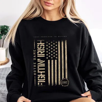 Notre Dame Fighting Irish Oht Military Appreciation Flag Sweatshirt