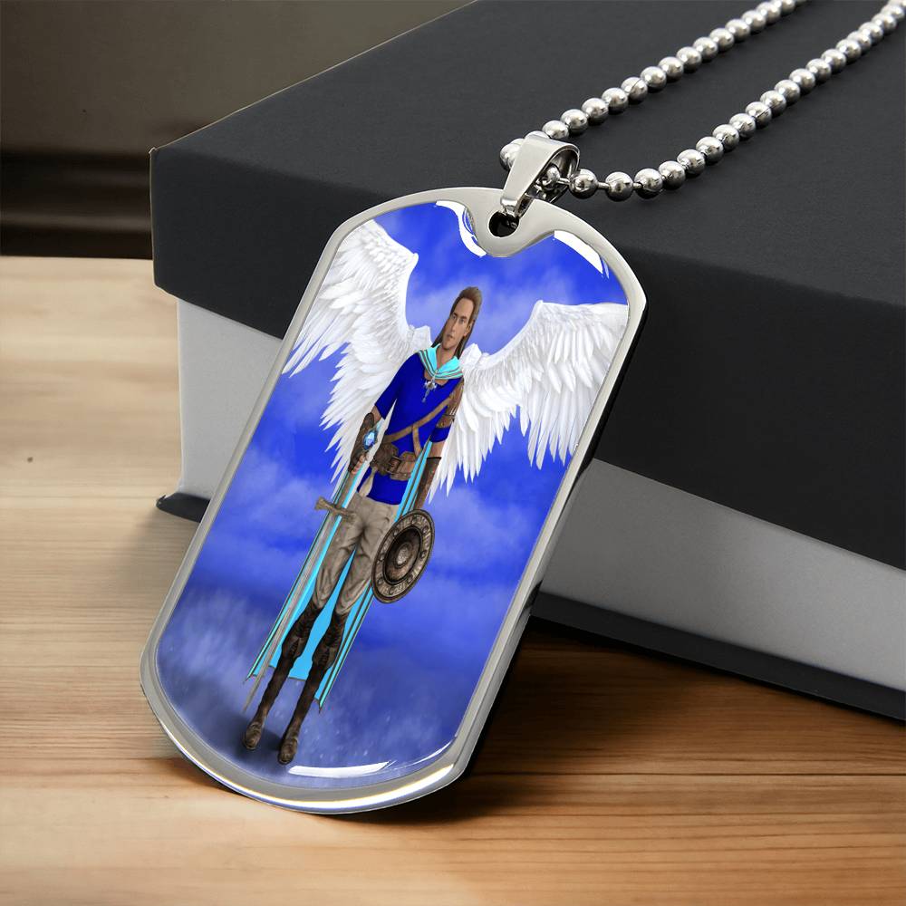 Archangel Michael Dog Tag - Army Tag Necklace, Dog Tag
