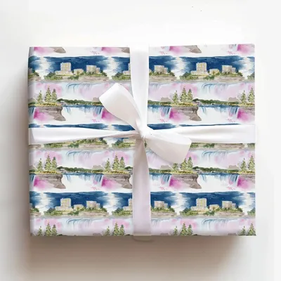 Niagara Glow - Gift Wrap for Christmas, Holidays Wrapping Paper, Christmas Wrapping Paper