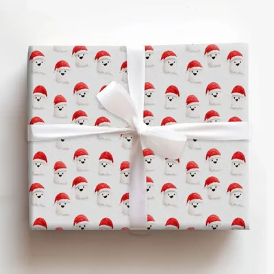 Ghostly Claus - Gift Wrap for Christmas, Holidays Wrapping Paper, Christmas Wrapping Paper