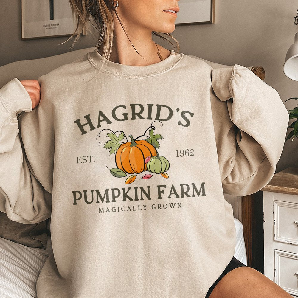 Hagrid’s Pumpkin Patch Sweatshirt – Fall Pumpkin Patch Graphic Pullover