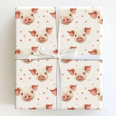 Oink All the Way - Gift Wrap for Christmas, Holidays Wrapping Paper, Christmas Wrapping Paper