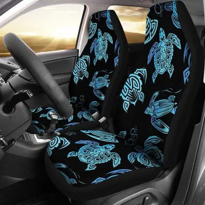 Tribal Turtle Polynesian Themed Design Car Seat Covers