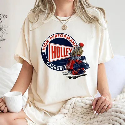 Holley Performance Flathead Retro T-Shirt Classic Racing Car Racing Equipment Casual Menswear Top Menswear Car Parts