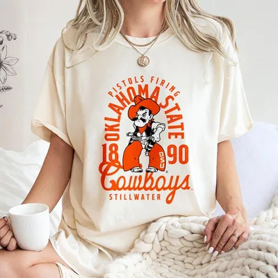 Oklahoma State Cowboys T-Shirt, Pistol Pete Graphic ,Stillwater College Game Day Outfit, Unisex Top