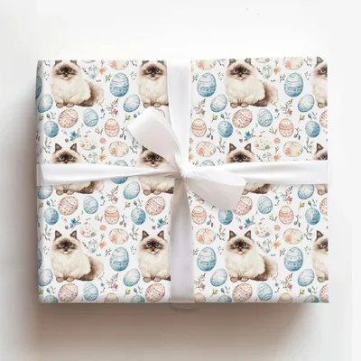 Easter Eggs with the Ragdoll - Gift Wrap for Christmas, Holidays Wrapping Paper, Christmas Wrapping Paper