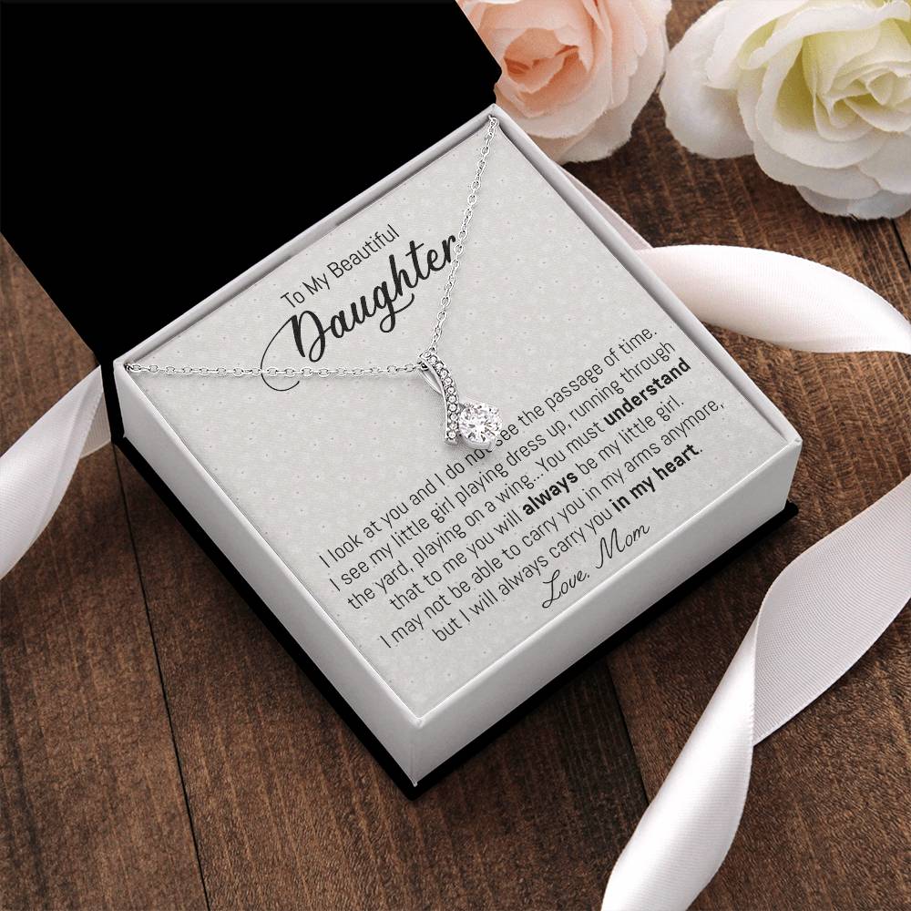 To My Beautiful Daughter 2 Alluring Beauty Necklace