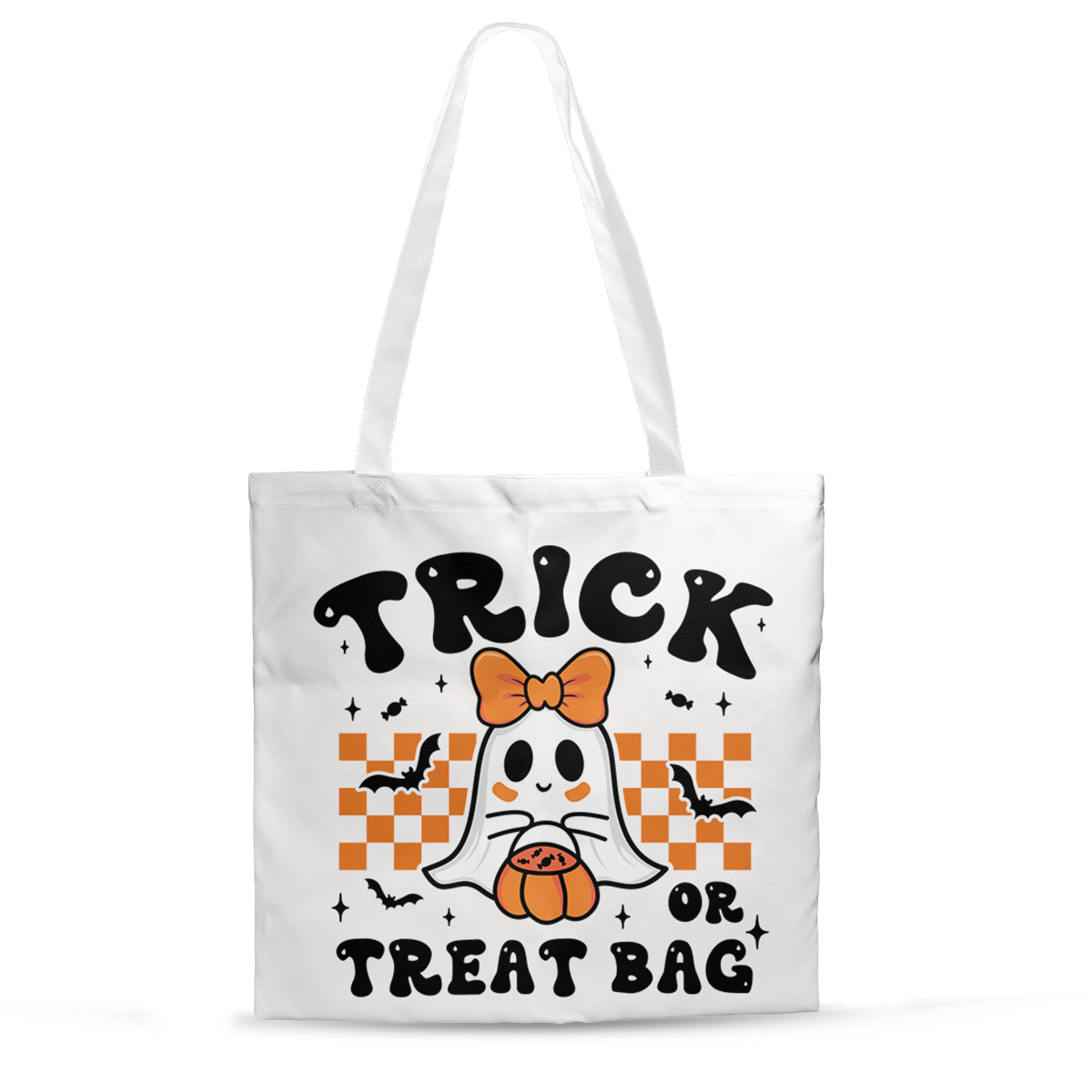 Trick or Treat Halloween Tote Bag – Canvas Reusable Bag