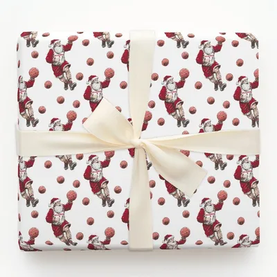 Santa’s Sooner Starting Five - Gift Wrap for Christmas, Holidays Wrapping Paper, Christmas Wrapping Paper