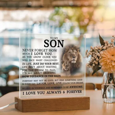 To My Son - Learning How To Dance In The Rain - Acrylic Square Plaque