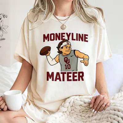 Oklahoma Sooners Moneyline Mateer T-Shirt Funny College Football Graphic T-Shirt Game Day Spirit T-Shirt