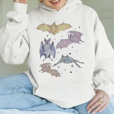Pastel Halloween Bat Hoodie – Whimsigoth Creepy Cute Girly Pullover