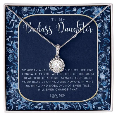 Badass Daughter Gift, To My Daughter Necklace From Mom, Grown Up Daughter Gift From Mom, Gift For Daughter From Mom, Daughter Gift From Mom, Badass Daughter Necklace Birthday, Christmas Gifts, Anniversary Gift, Valentine's Day